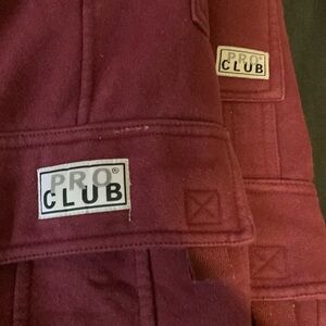 Burgundy Pro Club heavyweight sweats